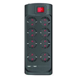 POWER PARAFOUDRE PARASURTENSEUR 8 AC/2 USB-A DE