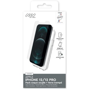 IPHONE 12/12 PRO SOFT SHELL + TEMPERED GLASS PACK
