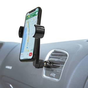 SUPPORT VOITURE GRIP 360+ GRILLE D'AERATION DEPORTE EN PLASTIQUE RECYCLE POUR MOBILES 80MM MAX