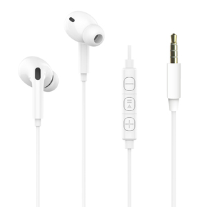 ECOUTEURS INTRA JACK 3.5MM PLASTIQUE RECYCLE BLANC