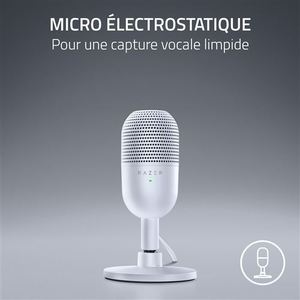 MICROPHONE SEIREN V3 MINI MERCURE BLANC