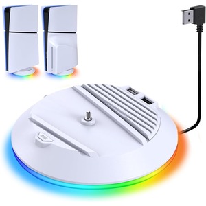 SOCLE VERTICAL CYBER A03 RGB POUR PLAYSTATION 5 SLIM BLANC