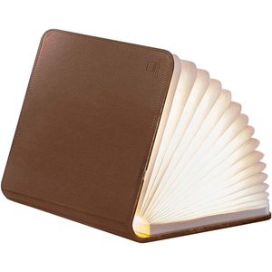 LED SMART BOOKLIGHT- LARGE BROWN LEATHER