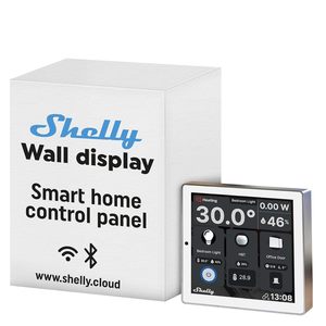 Shelly - Panneau de contrôle pour Maison Intelligente avec Interrupteur de Relais - Tactile - Capteur temp, humidité & LUX - Blanc