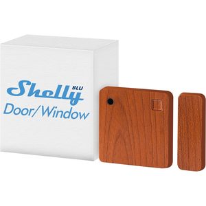 Shelly - Détecteur d’Ouverture Porte/fenêtre Bluetooth - Capteur LUX et Inclinaison - BTHome,Alexa,Google Home - iOS,Android - Marron