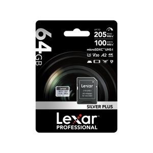 CARTE MICROSDXC 64GO SILVER PLUS