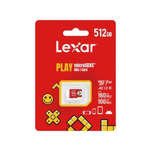 Carte microSDXC 512Go PLAY lecture rapide pour consoles de jeux