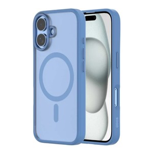 COQUE HYBRID DROP3M SOFT TOUCH OFG IPHONE 16 BLEU