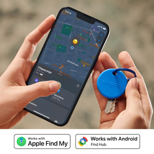 POP TRACKER PORTE CLE APPLE ET ANDROID FINDME BLEU