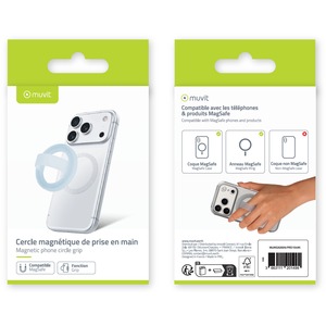 CIRCLE GRIP SILICONE TRANSLUCIDE MAGSAFE BLEU