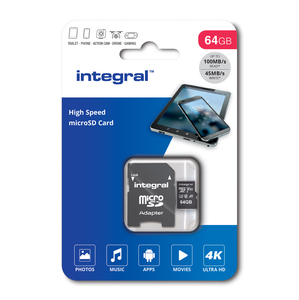 Carte microSDXC 64Go V30 UHS-I U3