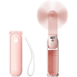 VENTILATEUR PORTATIF RECHARGEABLE 4000MAH FAN 8 PLUS ROSE