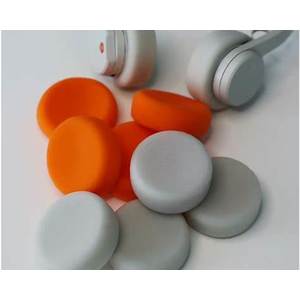 MONDO COUSSINETS RECHANGE X4 POUR CASQUE FREESTYLE GREIGE ET ORANGE