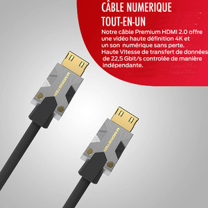 CABLE HDMI M1000 UHD 4K HDR 22.5GBPS 1.5M