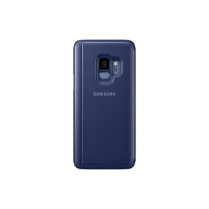 ETUI CLEAR VIEW COVER BLEU FONCTION STAND POUR SAMSUNG S9
