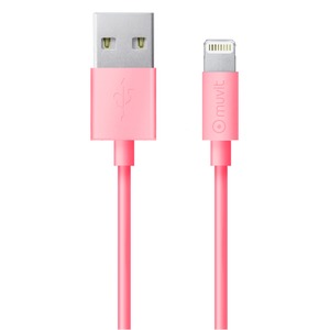 CABLE LIGHTNING MFI PINK 1M