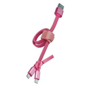 PINK DUAL MICRO USB CABLE CHARGE 2A 0.35M
