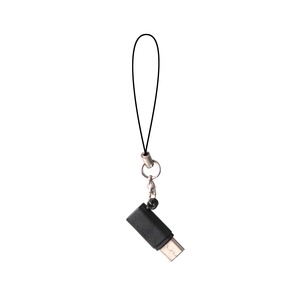MICRO USB TO TYPE C ADAPTER BLACK WITH LEASH