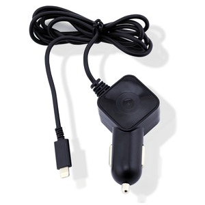 NEW BLACK WIRED IN CAR CHARGER 2.4A MFI LIGHTNING
