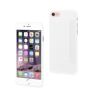 WHITE CARD CASE WITH 1 CARD HOLDER FOR APPLE IPHONE SE/8/7/6S/6