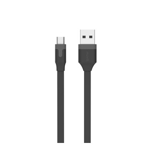TA Flat Reversible USB Cable Micro USB 2.4A 1m Black