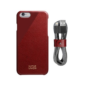 CLICLEATHER IPHONE 6/6S/SE & BELT CABLE BUNDLE - BORDEAUX