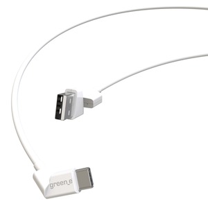 GREEN_E CABLE TYPE C USB A EMBOUT ROTATIF 1M20 BLANC