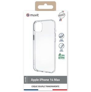 MUVIT FOR FRANCE COQUE TRANSPARENTE RECYCLEE IPHONE 14 PLUS