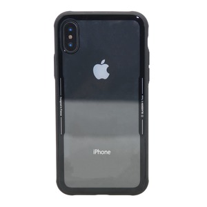 GLASSKIN GLASS CASE TRANSPARENT BLACK FRAME FOR  IPHONE X/XS