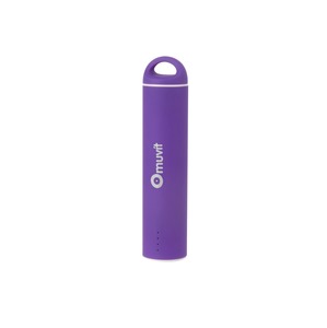 PURPLE POWER BANK 2600MAH WITH MICRO USB CABLE
