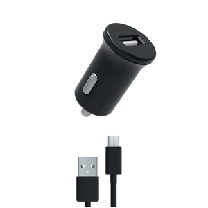 MYWAY PACK CHARGEUR VOITURE 2,4A + USB A MICRO USB NOIR