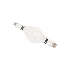 CABLE RETRACTABLE LIGHTNING BLANC - 1 M