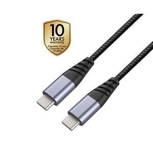 TIGER POWER CABLE ULTRA RESISTANT USB-C USB-C 1,2M GRIS