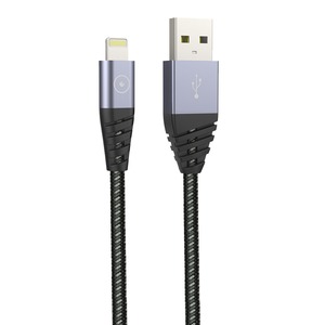 TIGER ULTRA RESISTANT CABLE LIGHTNING MFI 2M 2.4A GREY