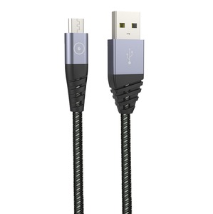 TIGER ULTRA RESISTANT CABLE MICRO USB 2M 2.4A GREY