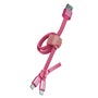 Muvit Life PINK DUAL MICRO USB CABLE CHARGE 2A 0.35M