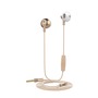 Muvit M1B steel stereo earphones 3.5mm with microphone gold