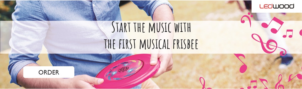 tablette ledwood musical frisbee